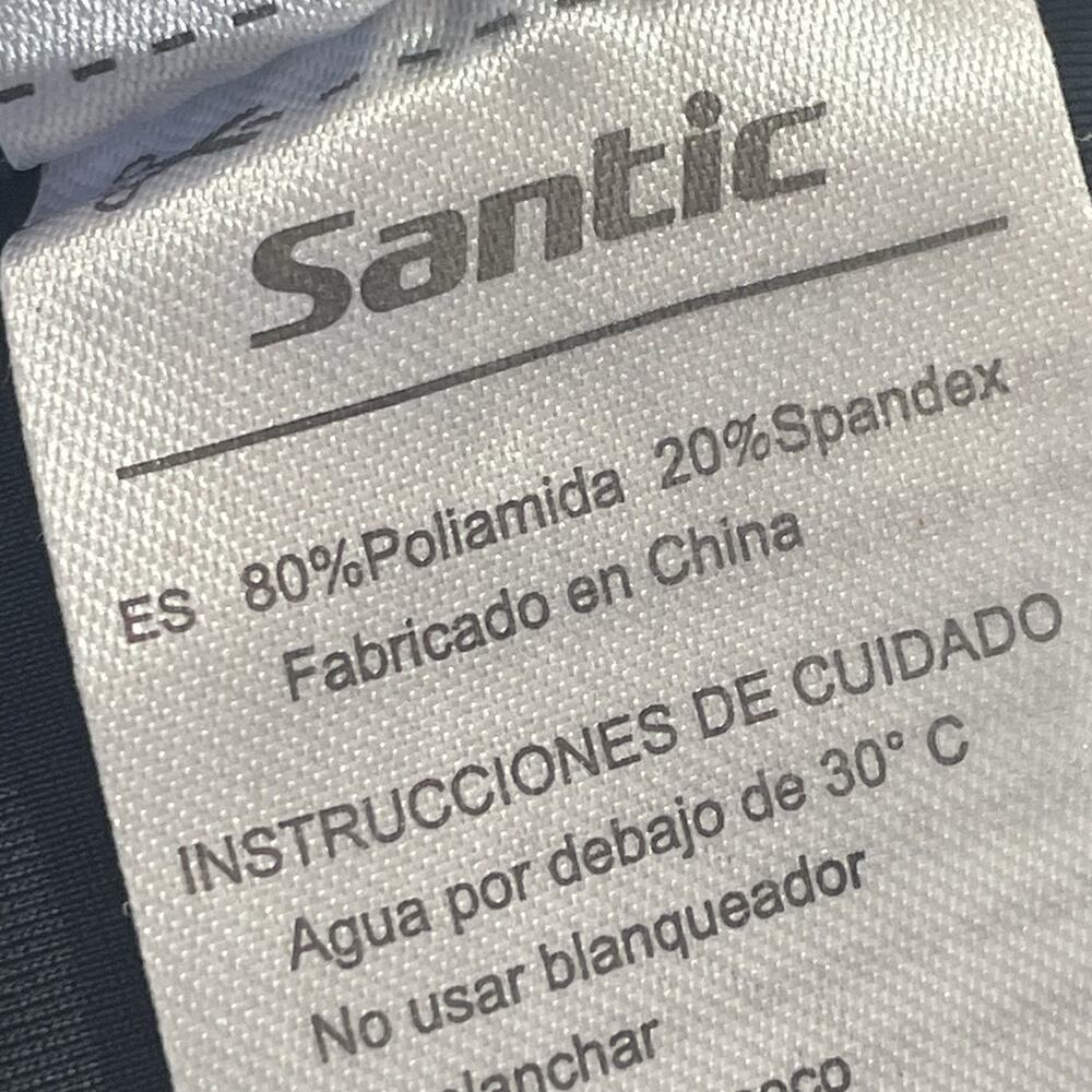 Santic Men's Cycling Pants Size Large Padded Seat Ankle Zip Stretch NEW - Picture 10 of 10